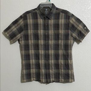 KUHL Men's Plaid Short Sleeve Shirt Size L